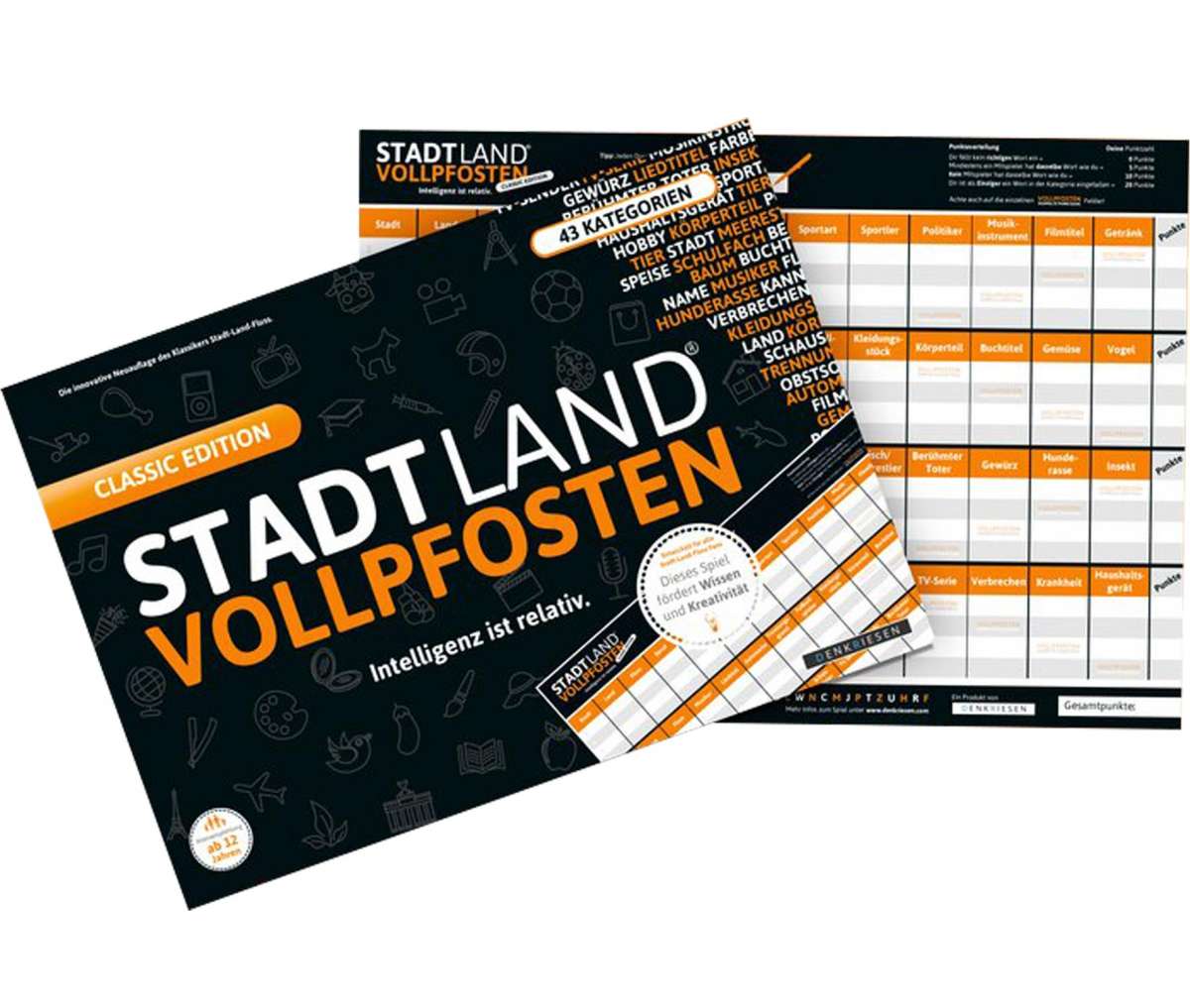 STADT LAND VOLLPFOSTEN® - Classic Edition - Intelligenz ist relativ